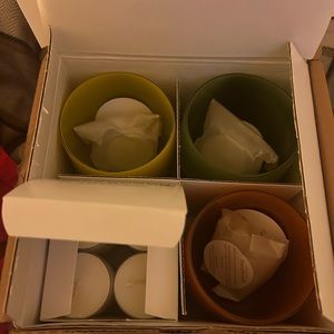 Glassybaby set of 3 colors Roots, Jade & Gingerbread